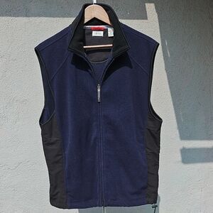 IZOD Men's Dark Blue and Black Vest